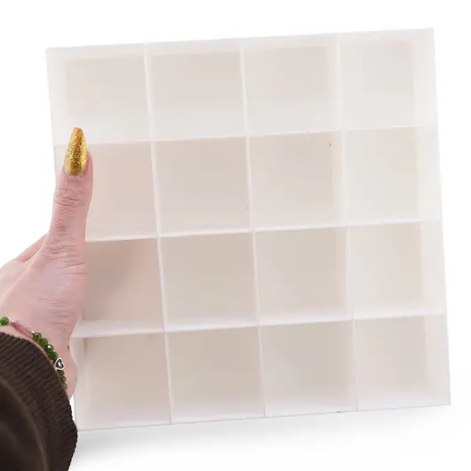 Cutie pentru cristale cu 16 de compartimente, alba - 20cm, imagine 3