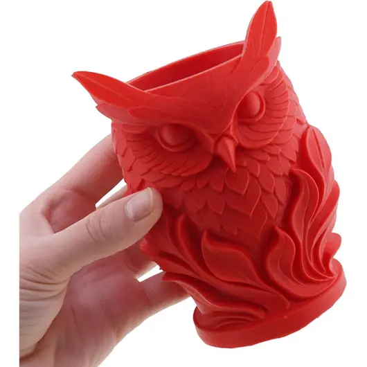 Decoratiune / Suport model bufnita - rosu, imagine 3
