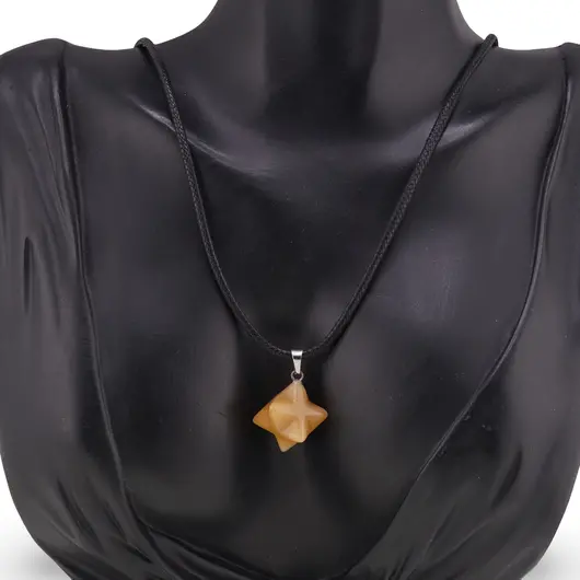 Pandantiv merkaba din Calcit galben, imagine 2