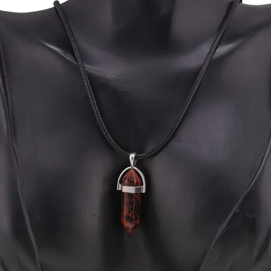 Pandantiv Obsidian Mahon dublu varf, imagine 2