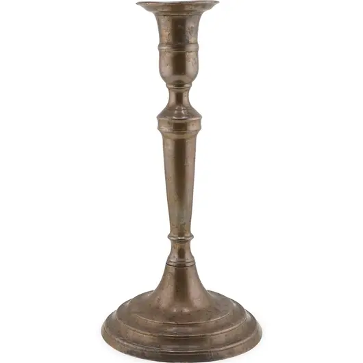 Sfesnic vintage din alama cu baza lata, 21,5cm