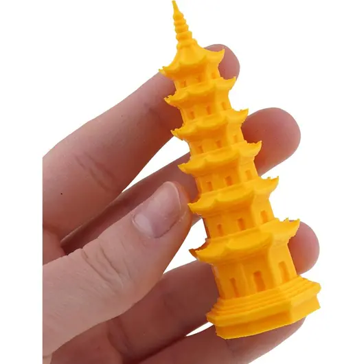 Statueta Feng Shui Pagoda cu 7 niveluri pentru intelepciune - galben, imagine 2