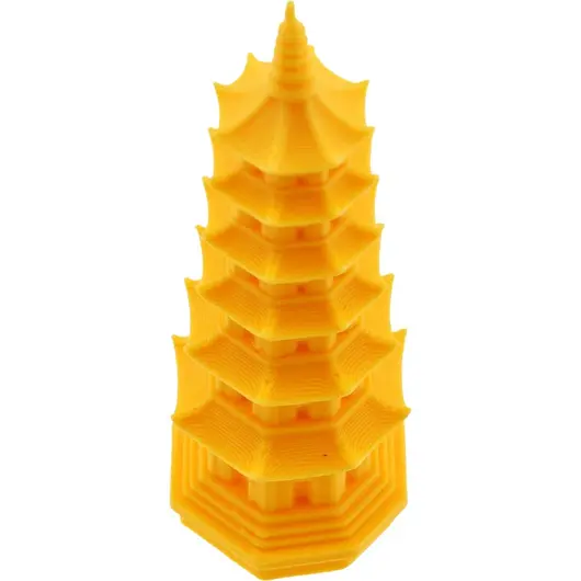 Statueta Feng Shui Pagoda cu 7 niveluri pentru intelepciune - galben, imagine 3