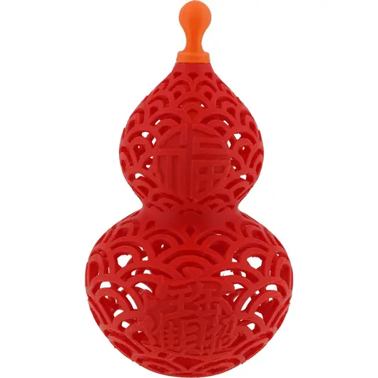 Statueta Feng Shui Wu Lou rosu pentru sanatate, 13cm