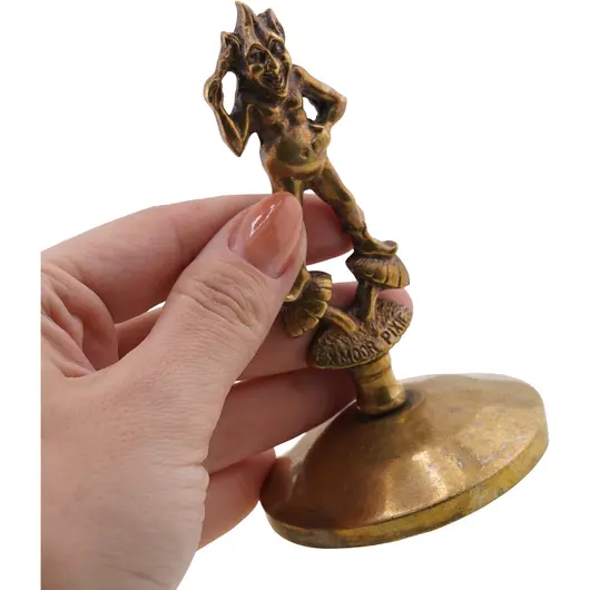 Statueta vintage din alama, Zana de la Exmoor - 10,5cm, imagine 3