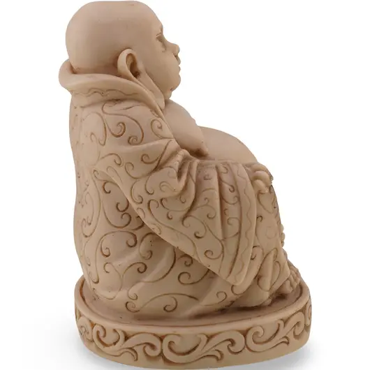 Statueta vintage din rasina Buddha vesel, 14cm, imagine 2