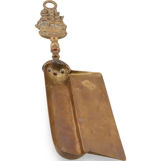 Unealta vintage din alama pentru stans frimituri, 27cm, imagine 2