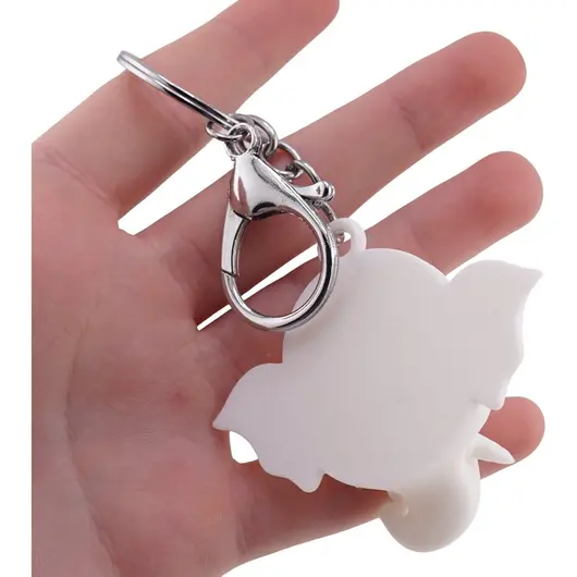 Breloc feng shui cu Capul lui Ganesha, alb - 5cm, imagine 3