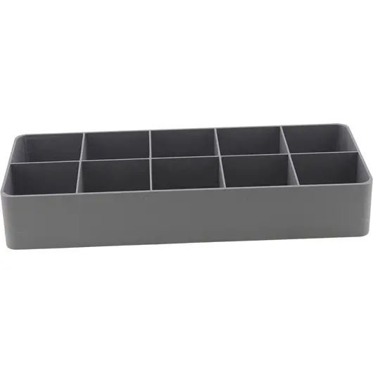 Cutie organizator / Suport pentru cristale dubla cu 20 compartimente, gri - 15cm, imagine 3