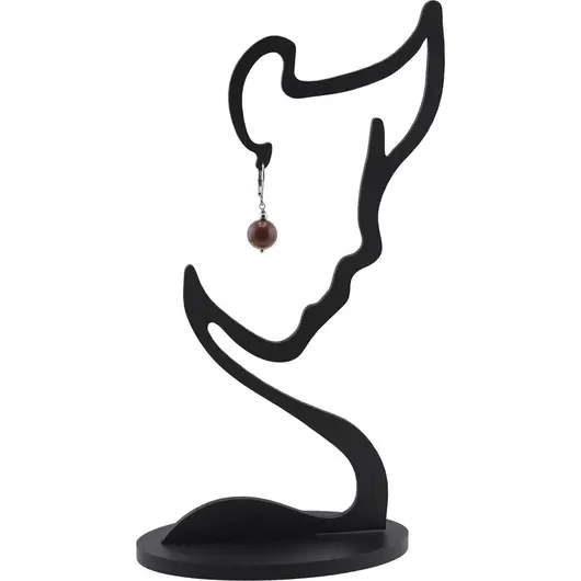 Decoratiune portret feminin, neagra - 20cm