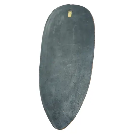 Masca vintage din lemn, model pictat cu motive africane - 47,5cm, imagine 2