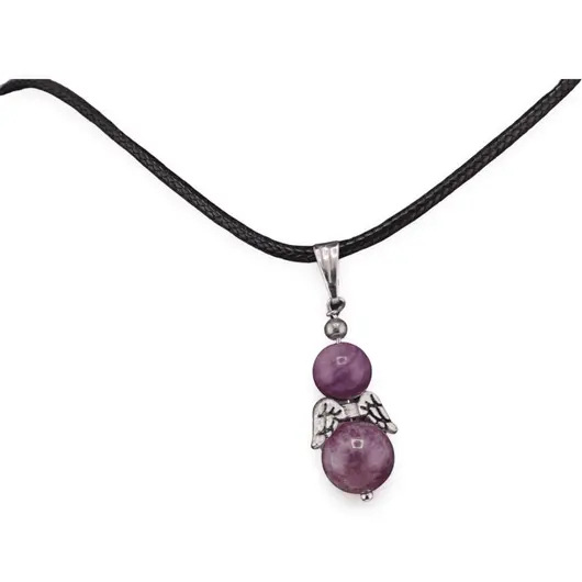 Pandantiv inger Lepidolit A+, imagine 2