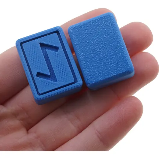 Set 25 rune gravate dreptunghiulare, albastru inchis, imagine 3