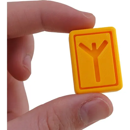 Set 25 rune gravate dreptunghiulare, auriu, imagine 2