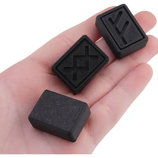 Set 25 rune gravate dreptunghiulare, negru, imagine 3