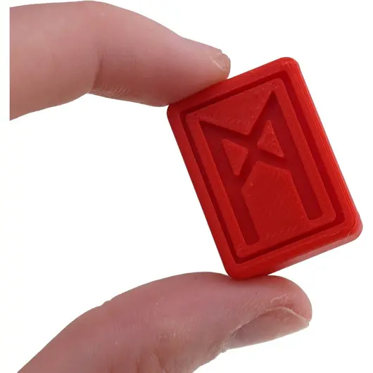 Set 25 rune gravate dreptunghiulare, rosu, imagine 2