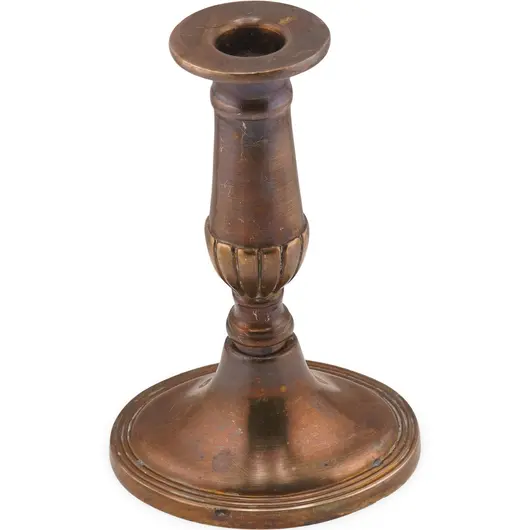 Sfesnic vintage din alama, model vertical cu baza ovala - 16,5cm, imagine 2