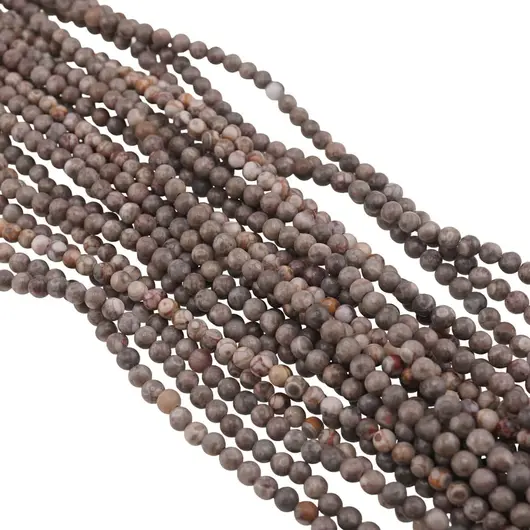 Sirag Jasp fosilic sfere 4mm, 37-38cm, imagine 2