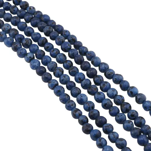 Sirag Jasp sesame albastru sfere 4mm, 36-37cm, imagine 2