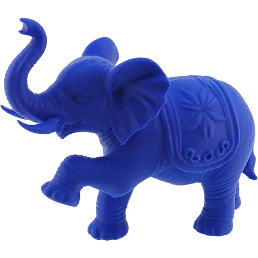 Statueta feng shui Elefant albastru cu trompa ridicata pentru noroc si succes, 13cm, imagine 2