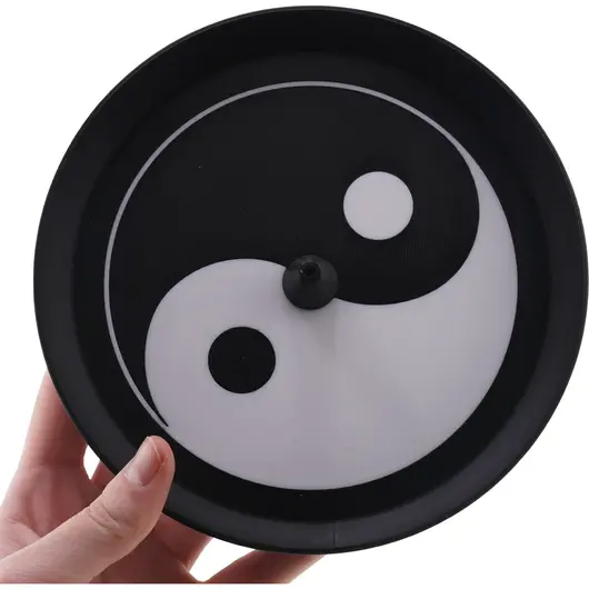 Suport aromaterapie pentru ardere cu model Yin Yang, 15cm, imagine 3
