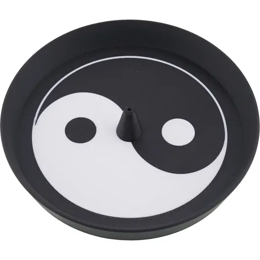Suport aromaterapie pentru ardere cu model Yin Yang, 15cm