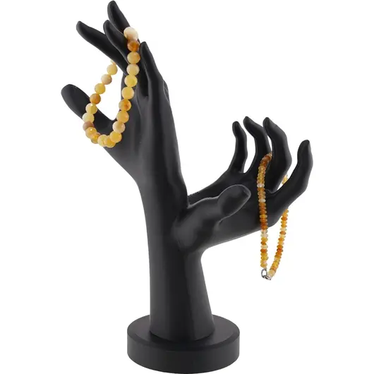 Suport bijuterii cu doua maini, negru - 22cm, imagine 2