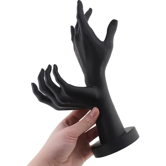 Suport bijuterii cu doua maini, negru - 22cm, imagine 3