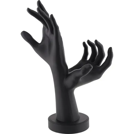 Suport bijuterii cu doua maini, negru - 22cm