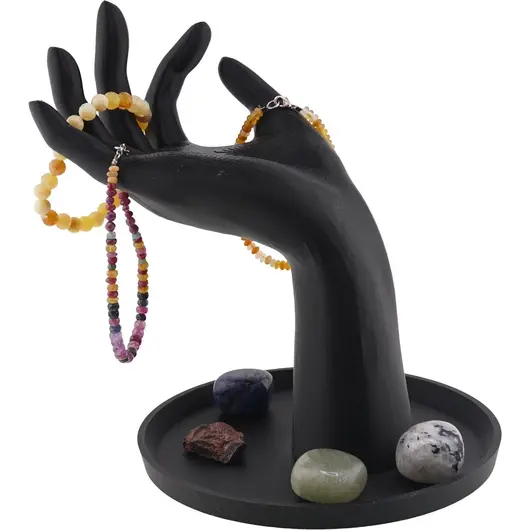 Suport bijuterii cu o mana, negru - 18cm, imagine 2