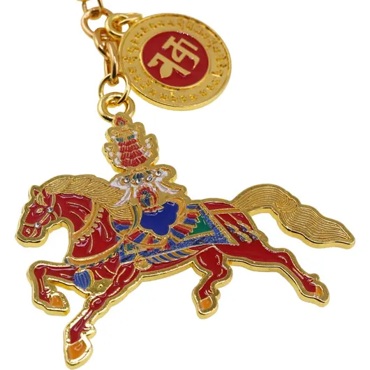 Amuleta breloc feng shui din metal Calul de Vant al Victoriei, 2026, imagine 2