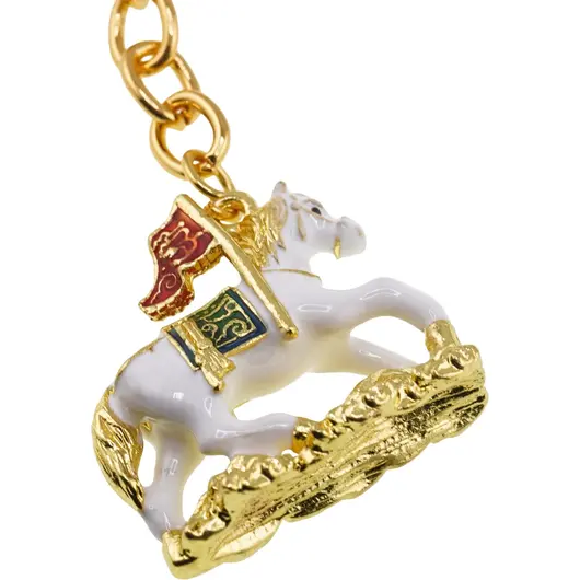 Amuleta breloc feng shui din metal Calul Victoriei pentru triumf și progres, 2026, imagine 2