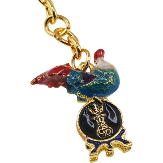 Amuleta breloc feng shui din metal Cocosul strategic impotriva tradarii, 2026, imagine 2