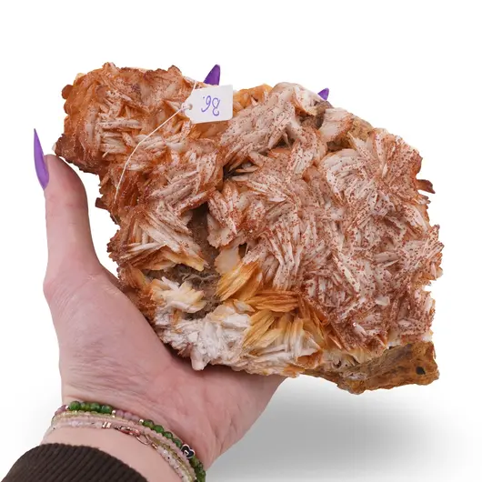 Barita cu vanadinit cristal unicat, B6, imagine 3