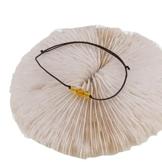 Bratara Therapy Chihlimbar lamaie cu trei sfere 5mm, imagine 2