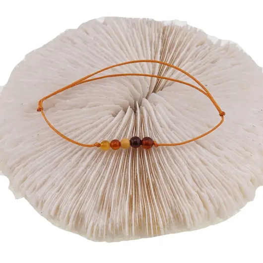 Bratara Therapy Chihlimbar mix cu cinci sfere 4-5mm, imagine 2