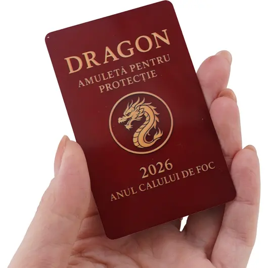 Card Feng Shui zodia Dragon, amuleta pentru protectie in anul Calului de Foc, 2026, imagine 3