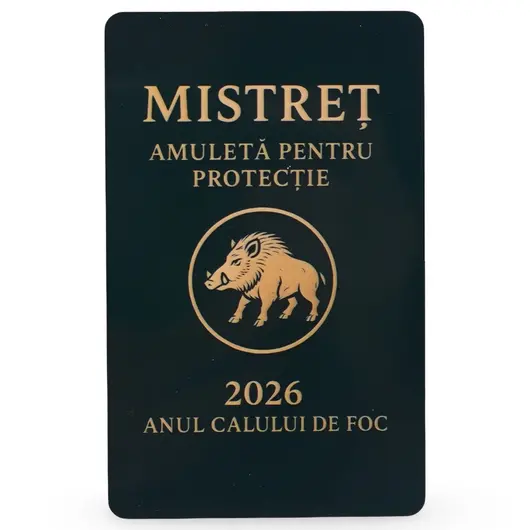 Card Feng Shui zodia Mistet, amuleta pentru protectie in anul Calului de Foc, 2026