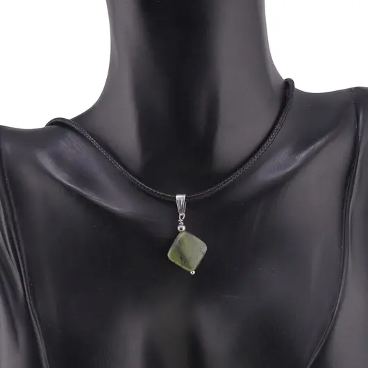 Pandantiv Jad rombic 15mm, imagine 2