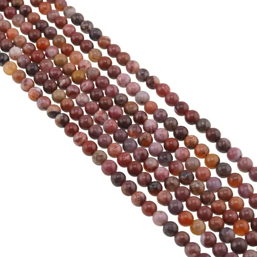 Sirag Jasp breciat sfere 4mm, 38-39cm, imagine 2