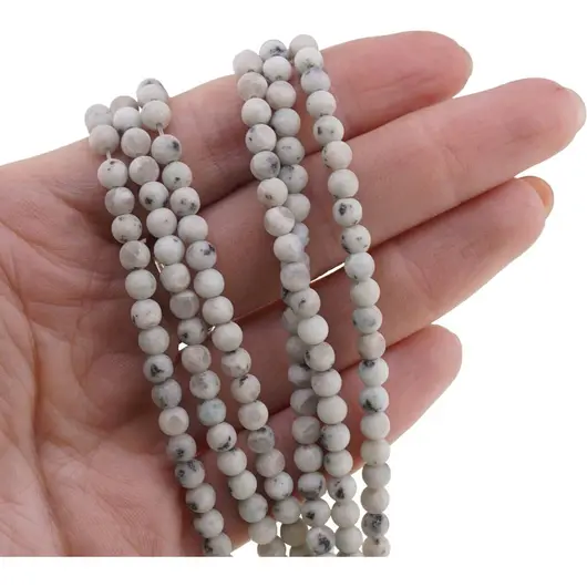 Sirag Jasp Kiwi mat sfere 4mm, 38cm, imagine 3