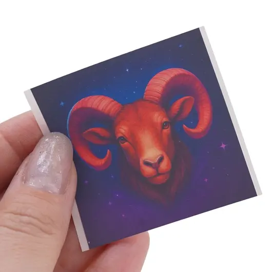 Abtibild sticker cu zodia BERBEC, 51mm, imagine 3