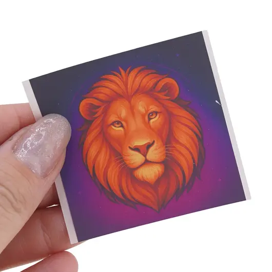 Abtibild sticker cu zodia LEU, 51mm, imagine 3