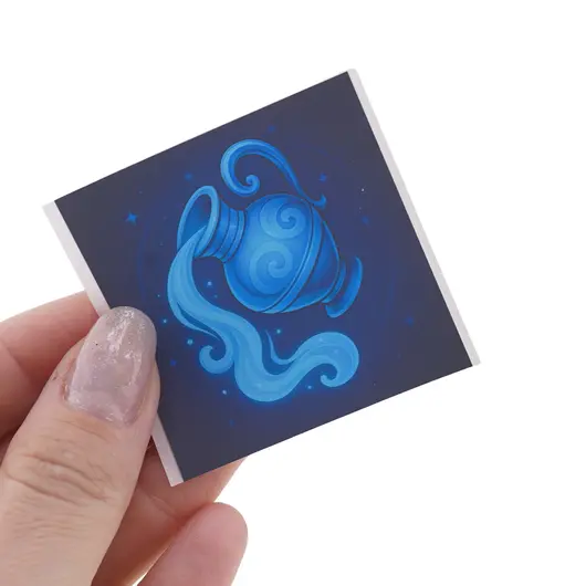 Abtibild sticker cu zodia VARSATOR, 51mm, imagine 3