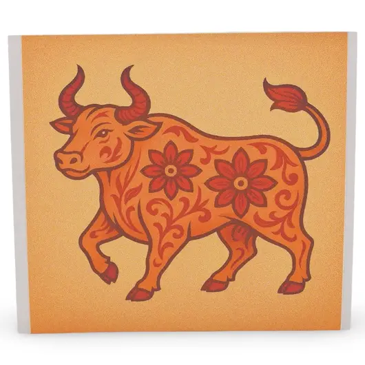 Abtibild sticker Feng Shui cu zodia Bivol pentru crestere si evolutie personala