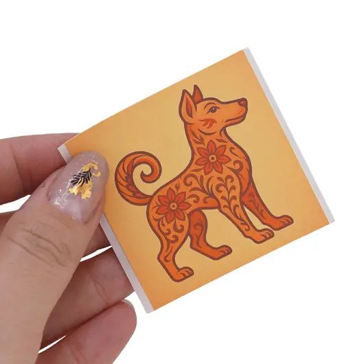 Abtibild sticker Feng Shui cu zodia Caine pentru crestere si evolutie personala, imagine 3