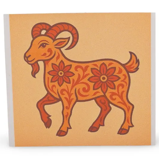 Abtibild sticker Feng Shui cu zodia Capra pentru crestere si evolutie personala