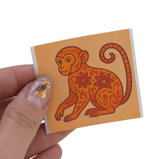 Abtibild sticker Feng Shui cu zodia Maimuta pentru crestere si evolutie personala, imagine 3