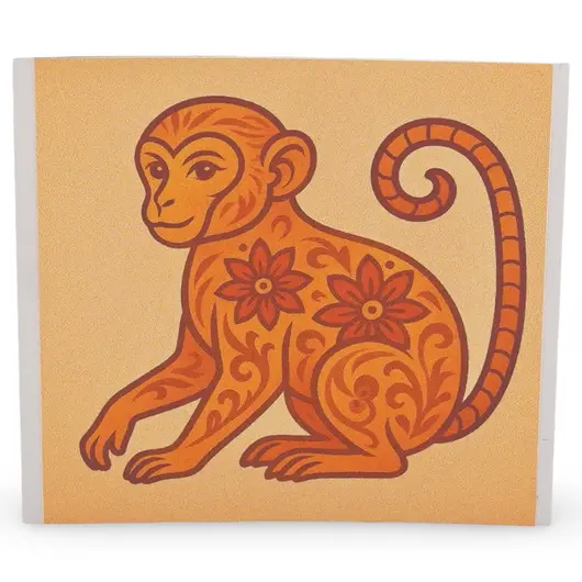 Abtibild sticker Feng Shui cu zodia Maimuta pentru crestere si evolutie personala