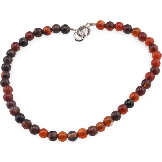 Bratara Agat carneolizat sfere 4mm